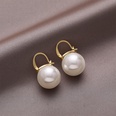 retro inlaid pearl earrings fashion alloy ear buckle ear jewelrypicture9